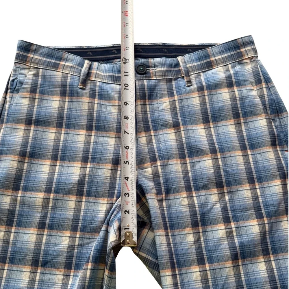 NWT Tommy Bahama Ocean Ombre Shorts Men's 32 Island Zone Golf Blue Plaid 10